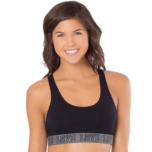 SO NWT Black Cotton Love Racerback Bralette XS S